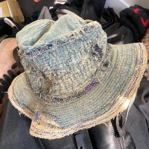Kapital Sea Man Monkey Denim Crash Bucket Hat